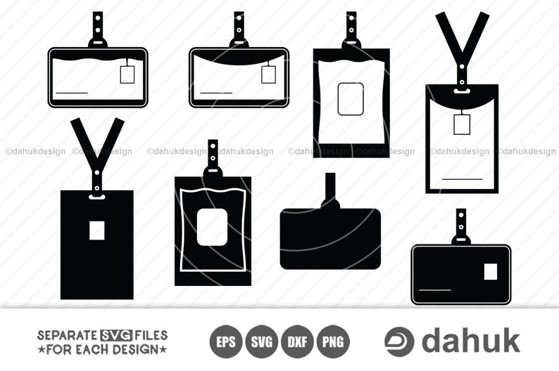 Name Tag SVG Files ID Card SVG Name Tag Dxf Name Tag Blank Etsy