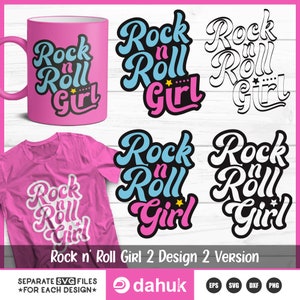 Rock n' Roll Girl, Darla svg, Darla Finding Nemo Rock Girl, rock n' roll girl digital Download, Rock N Roll Girl Png