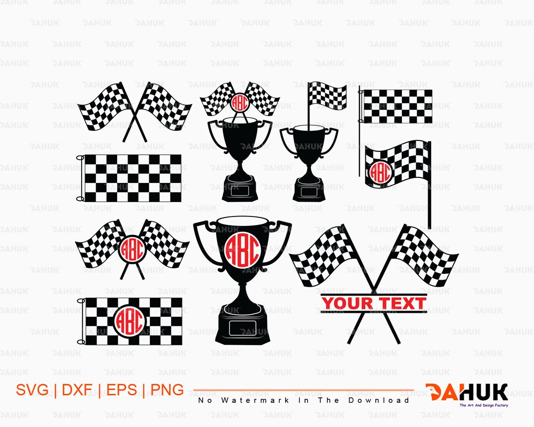 Racing Flag Svg Race Car Flag Svg Checkered Flag Eps Dxf Etsy