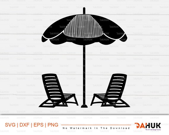 Beach Chair Svg Beach Chair Cut Files Beach Umbrella Beach Etsy