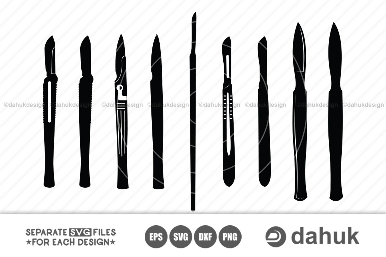 Scalpels SVG Files Scalpels DXF Scalpels Silhouette Etsy