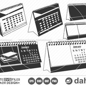 Desk Calendar SVG, Calendar Clipart, Calender Vector, Desk Calendar Cut File, Cut file, for silhouette, svg, eps, dxf, png, clipart cricut