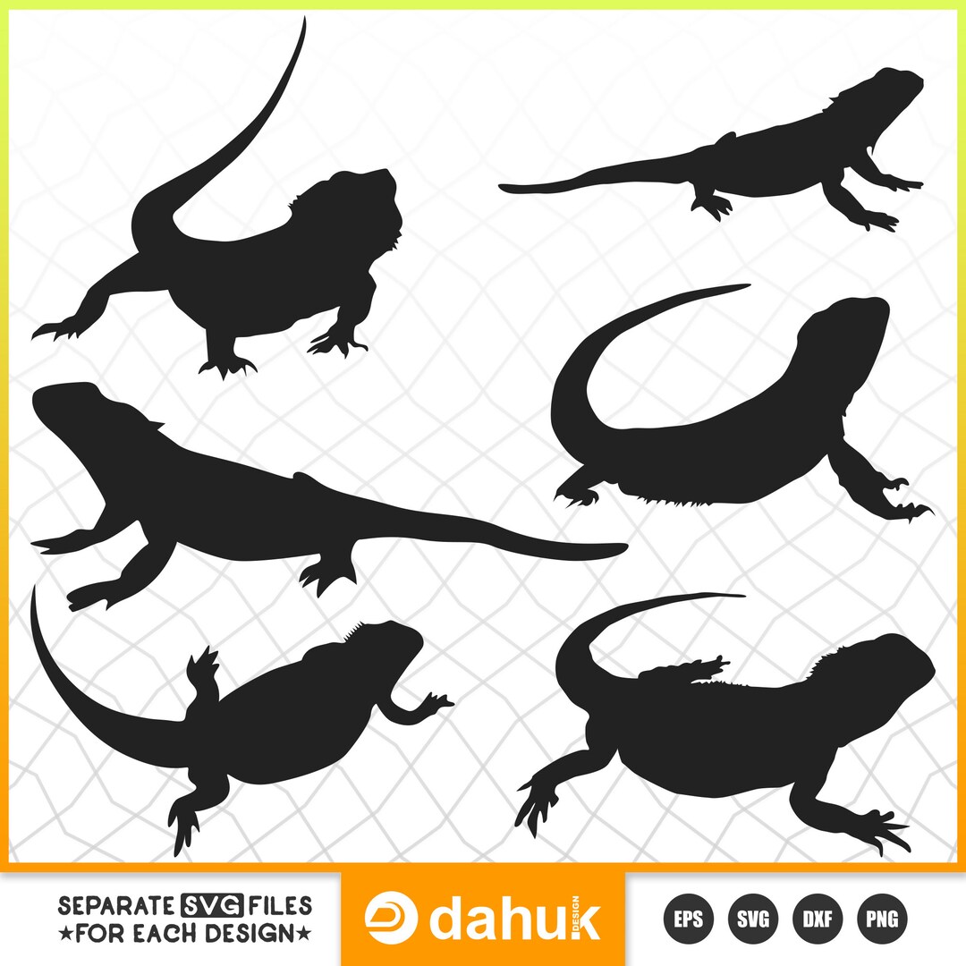 Bearded Dragon SVG DXF Dragon Eps Bearded Dragon SVG Cut File ...
