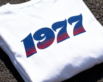 Customizable Birth Year T-Shirt: 70s, 80s, 90s Retro Style