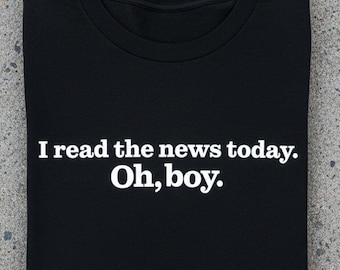 A Day In The Life Beatles Inspired Long Sleeved T-Shirt (I Read the News Today, Oh Boy)