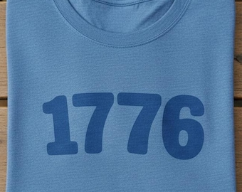 1776 Family T-shirt Fourth of July : July 4th Matching Shirts in Red or Blue