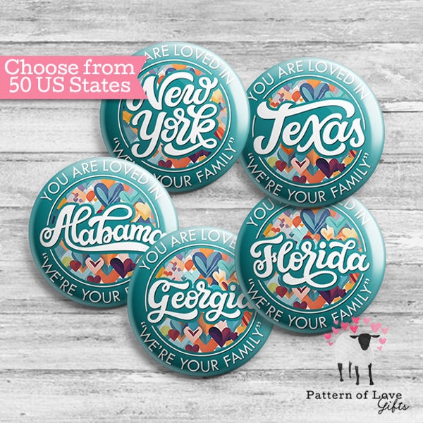 You are loved in (State) "We're Your Family" - 50 US States - Special International Convention - Custom JW Travel Gift