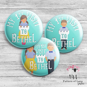 My 1st Visit to Bethel - JW Gifts - Buttons