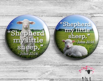 Elder Appreciation - Shepherd My Little Sheep - John 21:16 Button