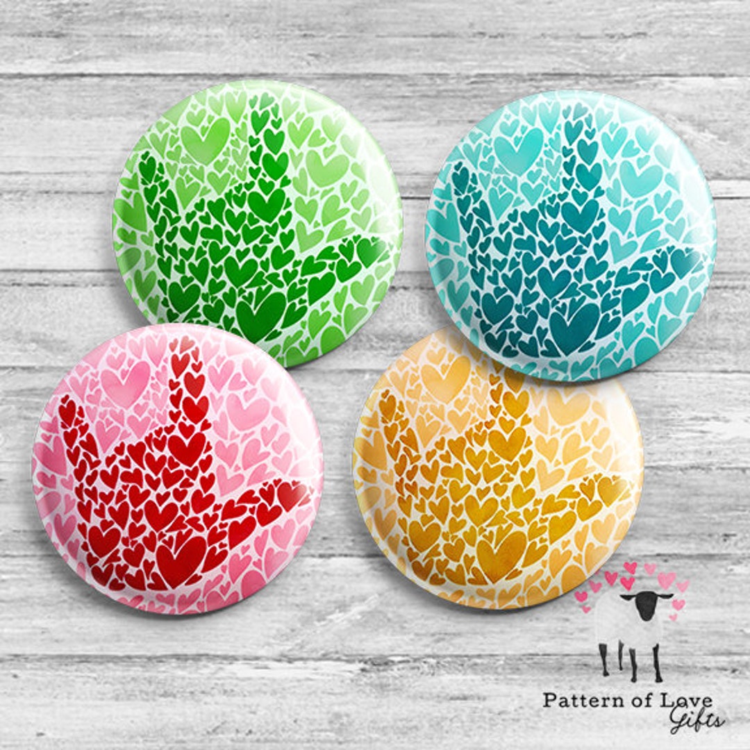 ASL i Love You Sign Language Buttons - Etsy