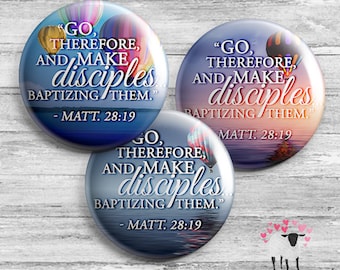 Go, Therefore, and Make Disciples...Baptizing Them - Matthew 28:19 - Hot Air Balloons - JW Ministry Gifts