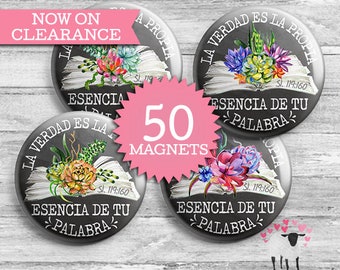 50 Magnets  - Ready to Ship - Spanish 2023 Year Text - La verdad es la propia esencia de tu palabra. - Salmo 119:160 - JW Ministry Gifts