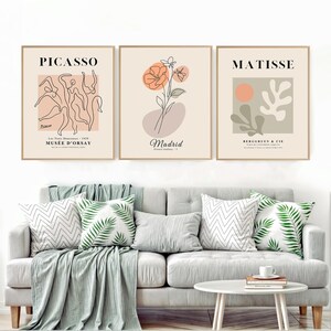 Picasso the Dancers, Matisse Leaves Print, Henri Matisse Flowers, Picasso Dancer Print, Matisse Print, Picasso Poster, Matisse Floral Prints