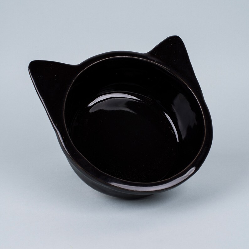 Ceramic bowl Cat black painted whole-pet decorate-trough trough for your pet