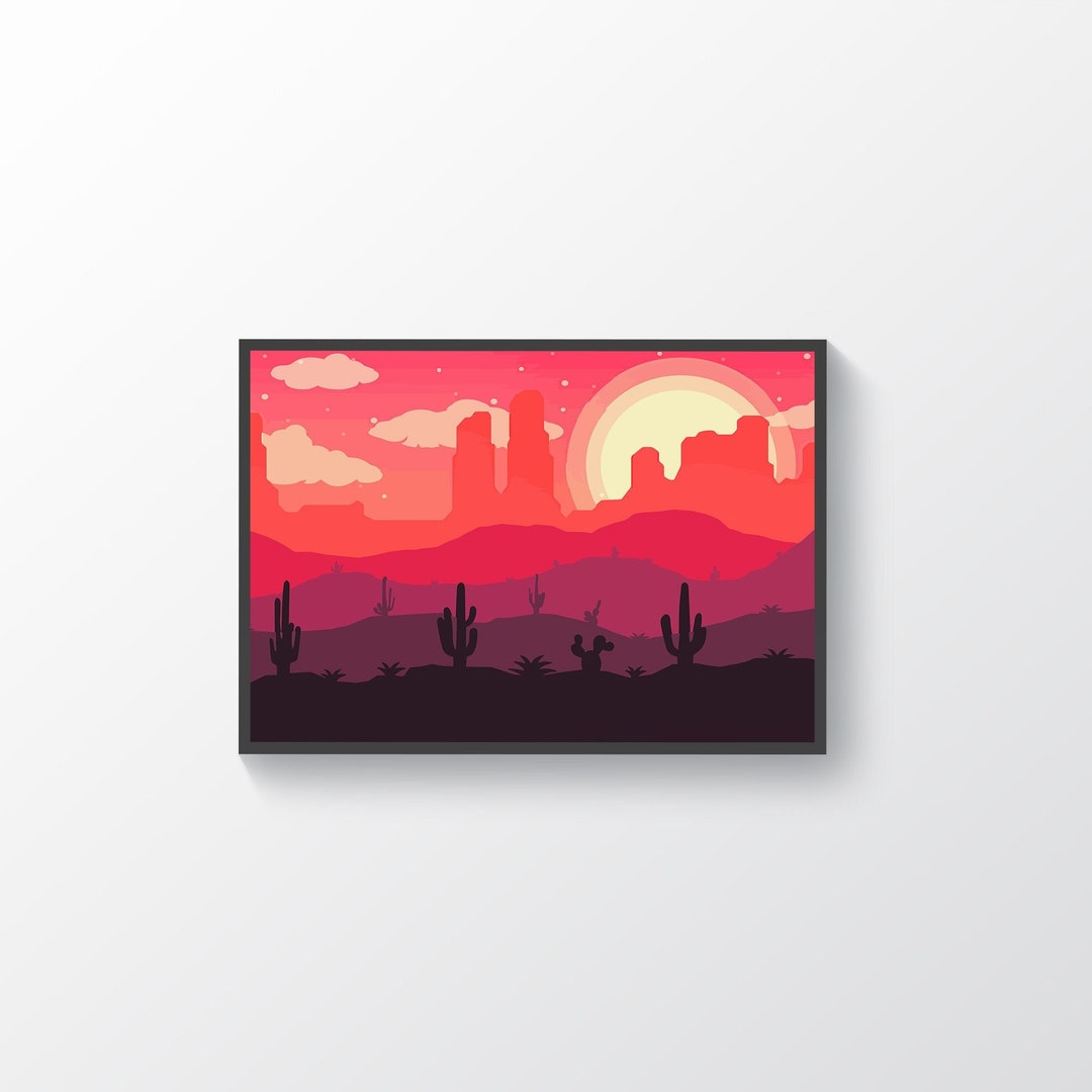 Printable Nature Desert Wall Art Desert Art Print Nature Etsy