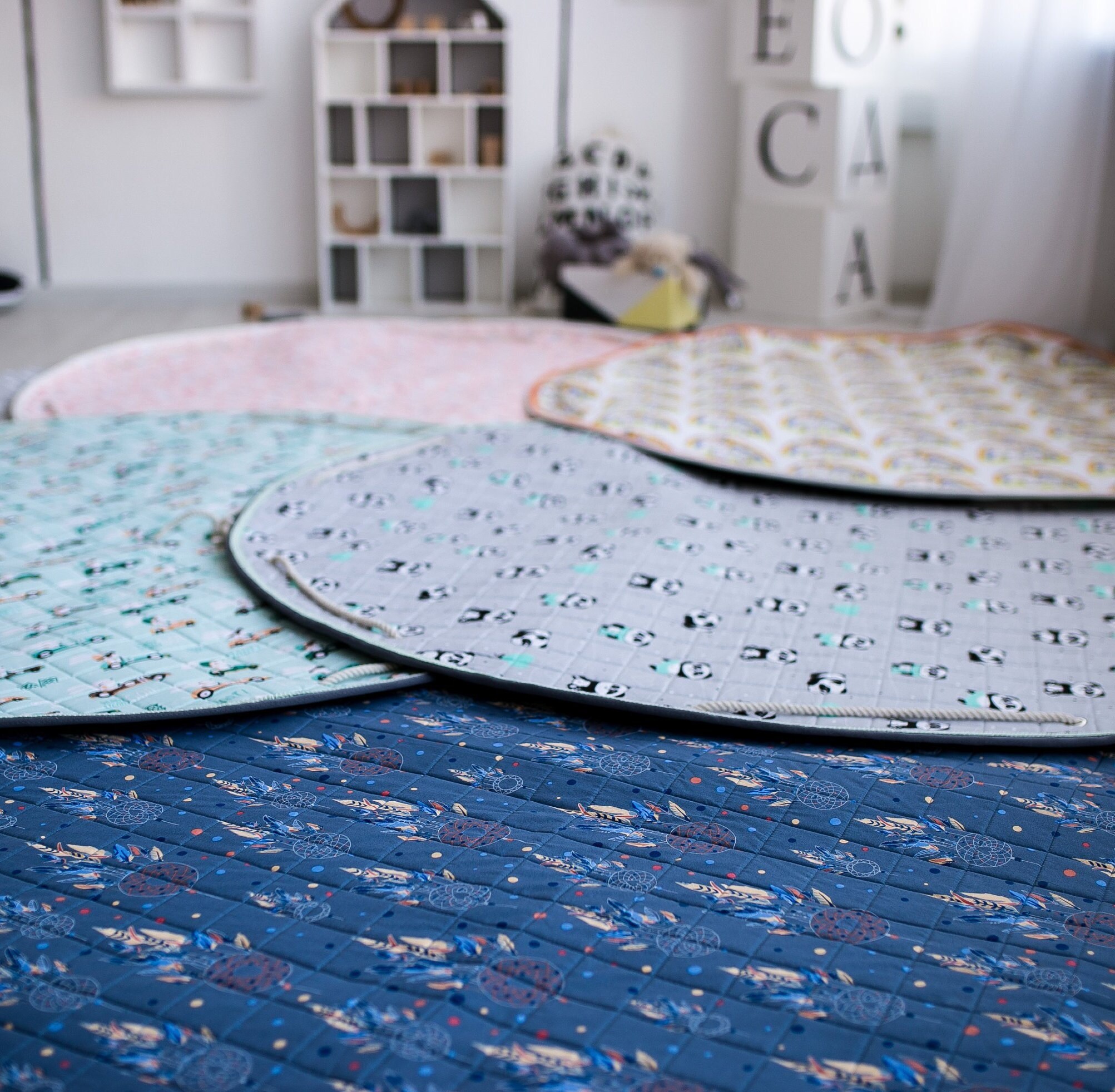 Round Baby Play Mat Chistmas baby gift Nursery Room Decor Etsy