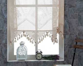 Crochet Curtain Etsy