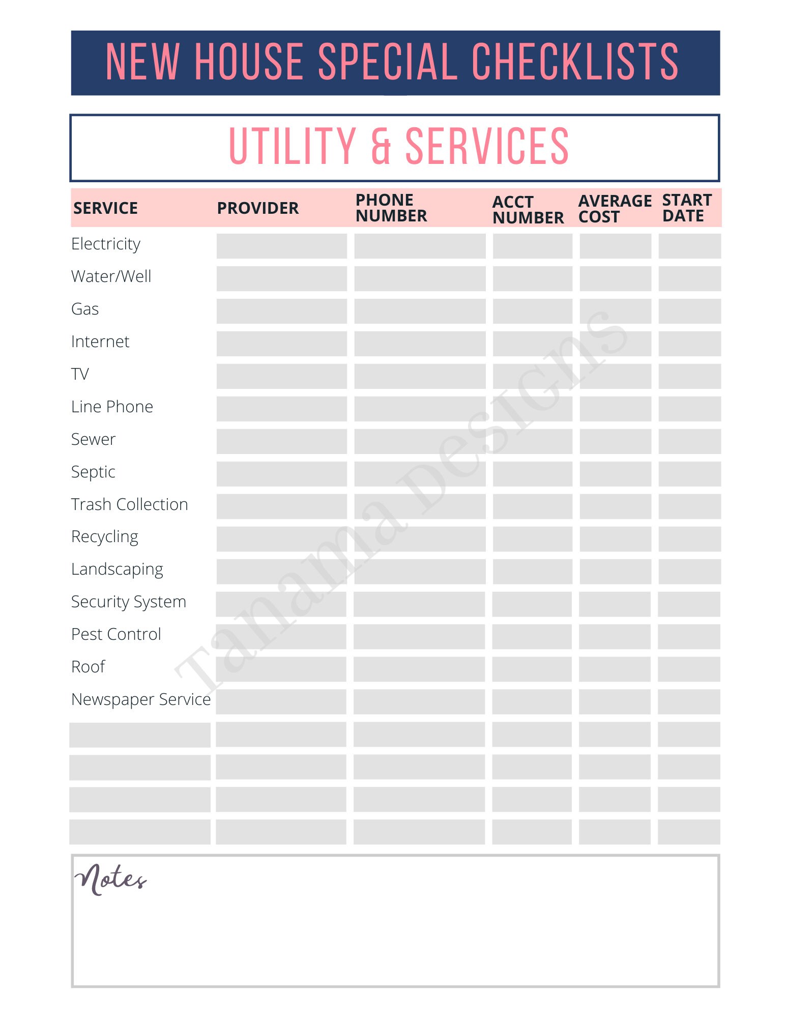 New Home (purchase) Moving Checklist - Etsy new-home-purchase-moving-checklist-etsy