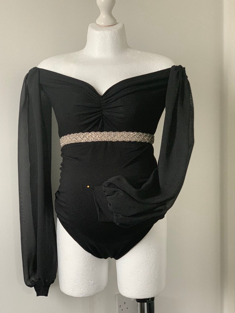 Long Sle Maternity Dress Black 3 way to use Convertible Maternity Dress for Photo Shoot|Chiffon Black Maternity Bodysuit|Boudoir|Bodysuit