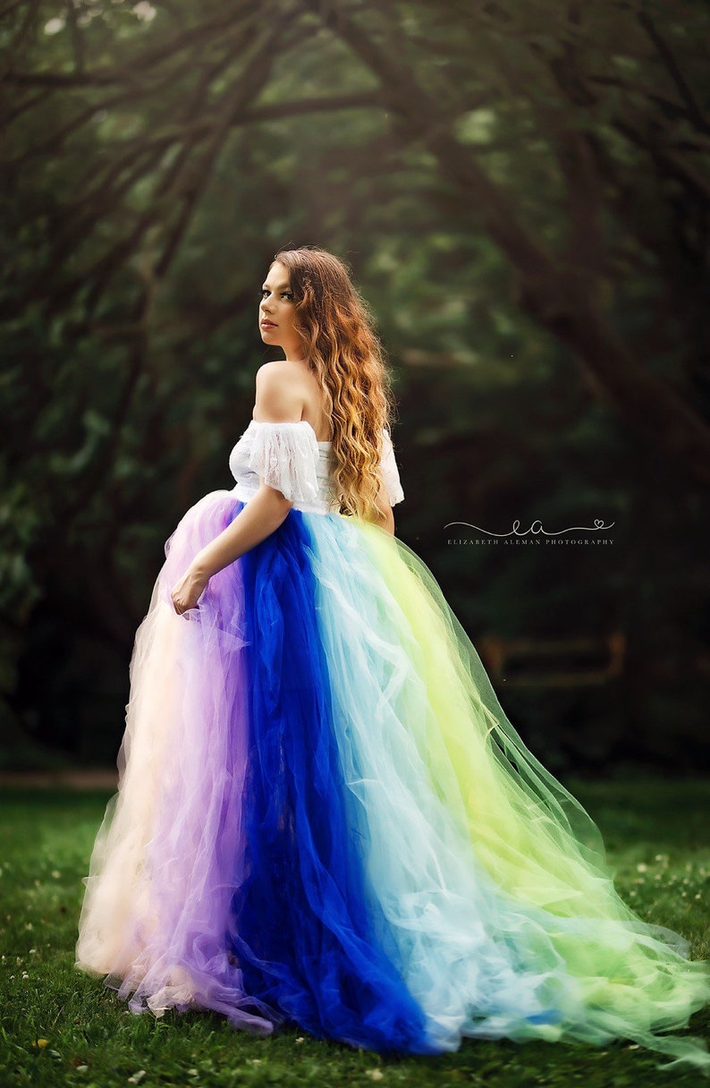 Remena Rainbow Maternity Dress for Photo Shoot Rainbow Etsy