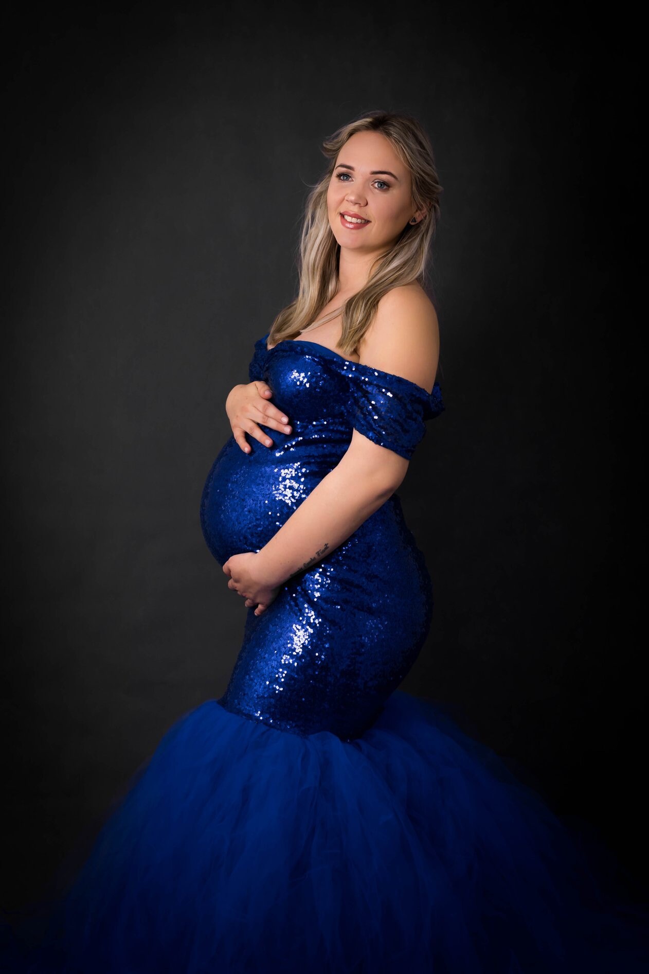 Royal Blue Maternity Dress for Photo ShootLuxury Sequins Etsy