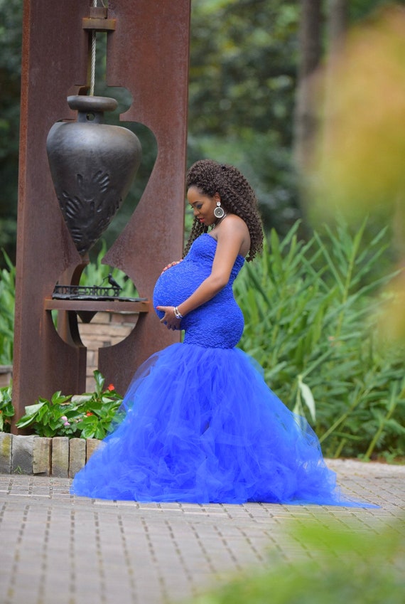 royal blue maternity