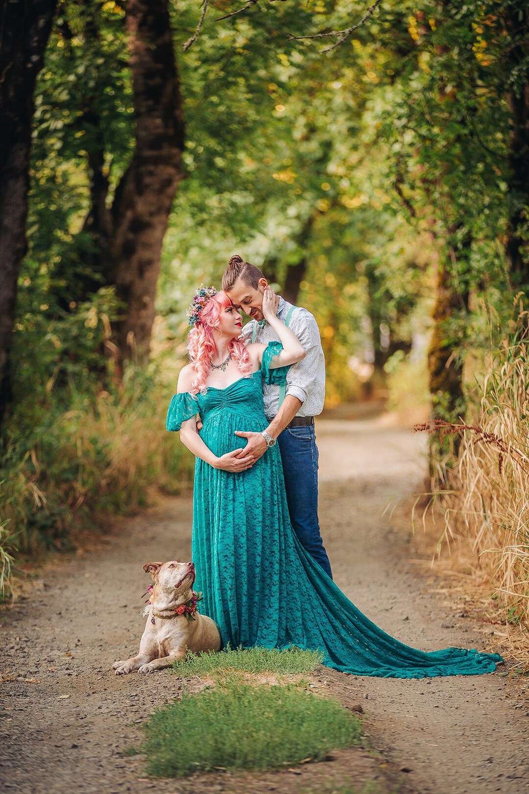 Boho Lace Maternity Dress for Photoshoot , Boho Maternity Gown for Baby