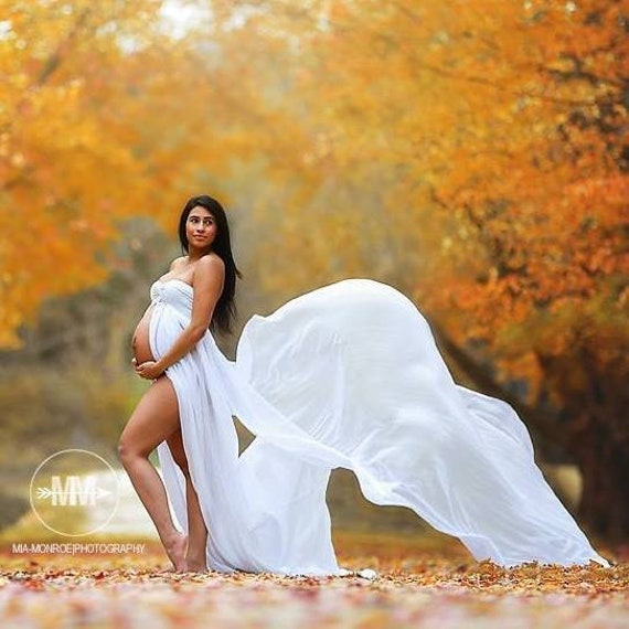 Chiffon Maternity Gown for Photoshoot Maternity Dress for Photo