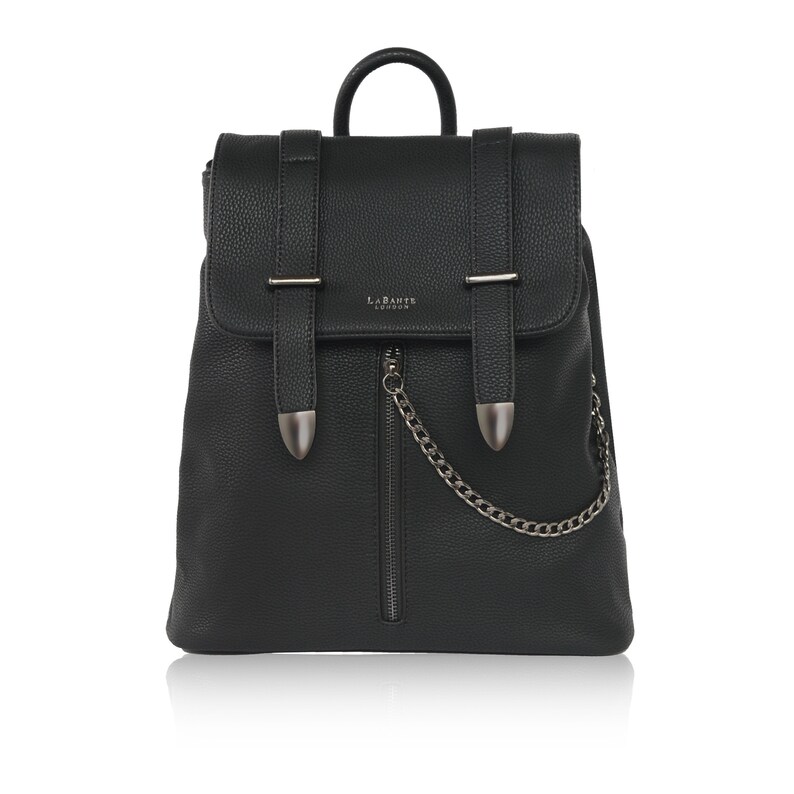 black leather office bag