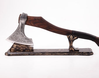 Viking axe holder, Axe accessory stand, Custom stand for axe