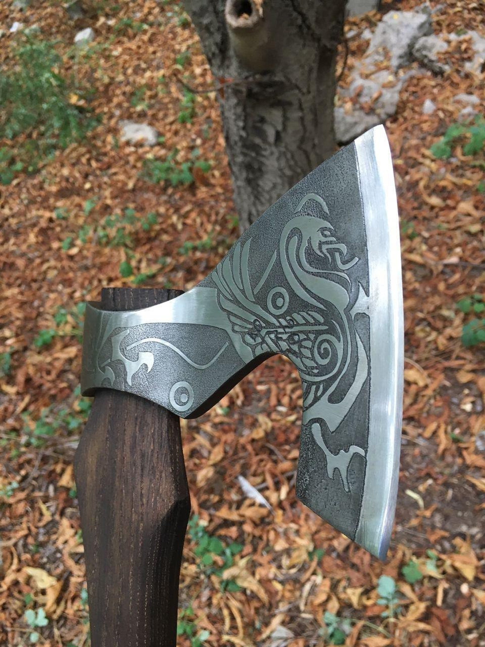 Hache viking hache de randonnée en acier hachette de camping