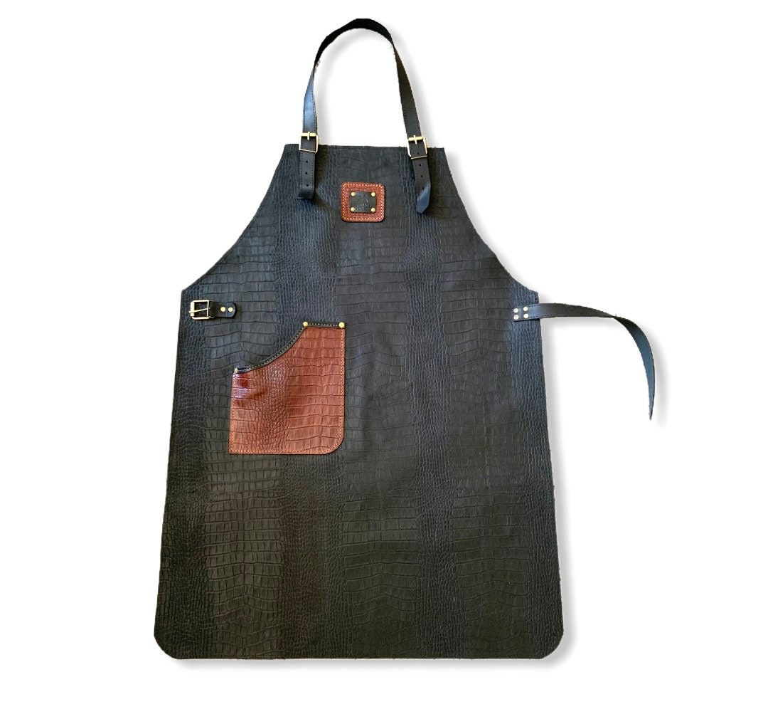 BBQ Leather Apron, Leather APRON for Butcher BBQ, Grill Apron Etsy