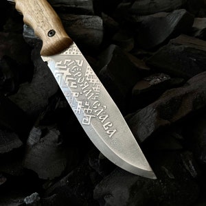 Bushcraft knife, Handmade camping knife, Full tang custom knife