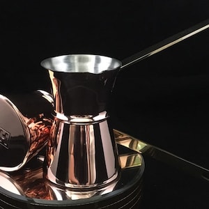 Turkish coffee pot gift, copper coffee maker, copper coffee pot - 70 ml / 2 oz