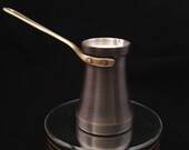 Turkish coffee copper pot, copper patina coffee pot, copper patina turkish cezve - 120 ml 4 oz