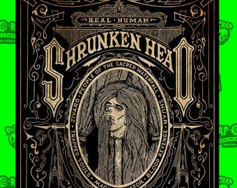 Shrunken Head Vinyl Banner