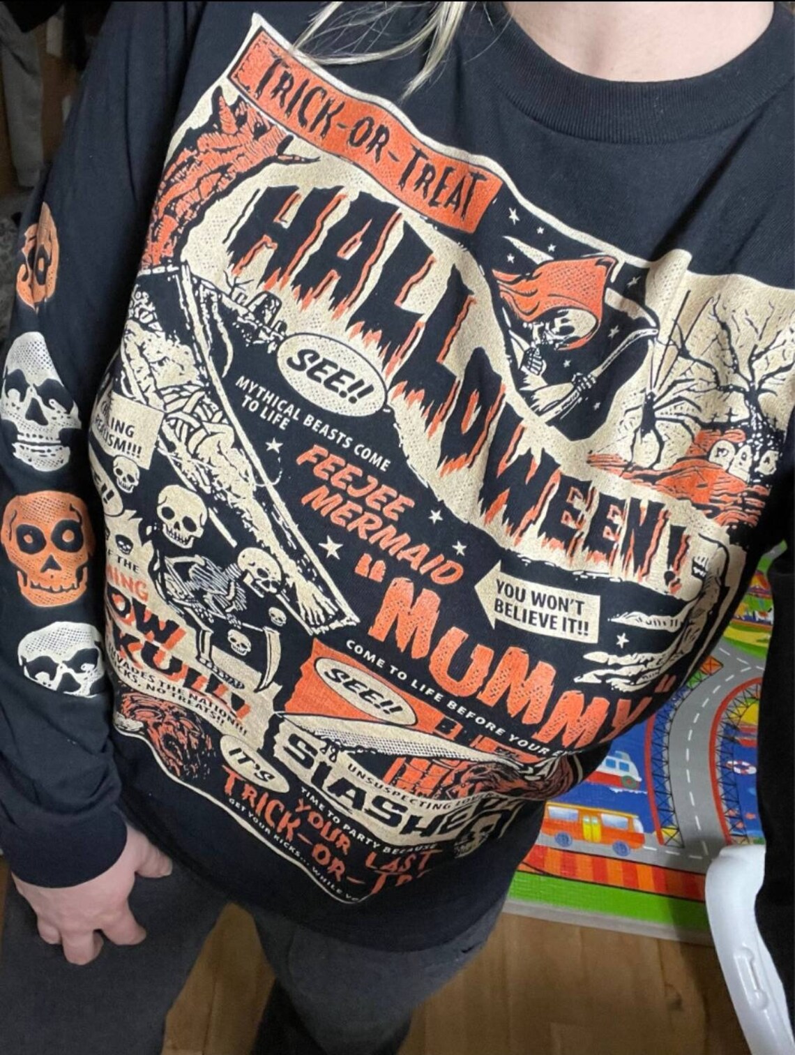 Vintage Retro Halloween Long Sleeve Tshirt Etsy