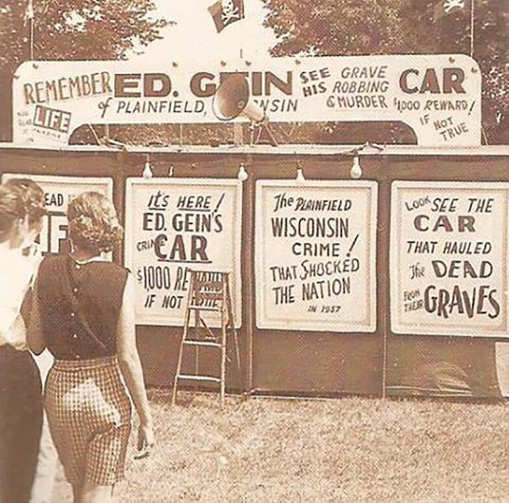 Sideshow Banner - Ed Gein Car - Etsy