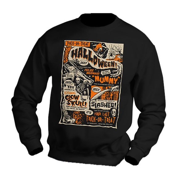 Vintage Retro Halloween Crew Neck Sweatshirt