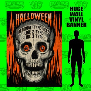 Giant Skull Halloween Party Vinyl Banner