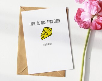 Cheese Love Valentines Card