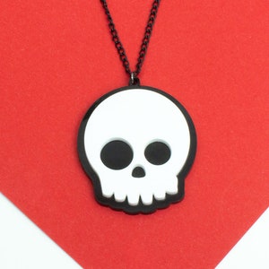 Skull Acrylic Abstract Necklace