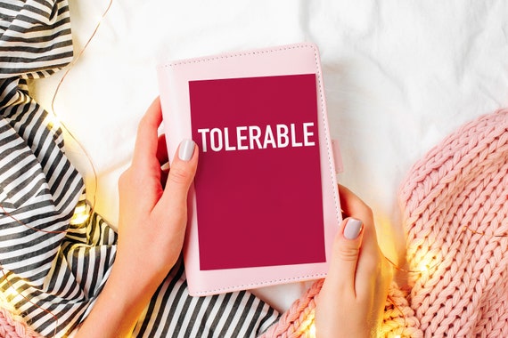 Magenta 'Tolerable' Valentines Card