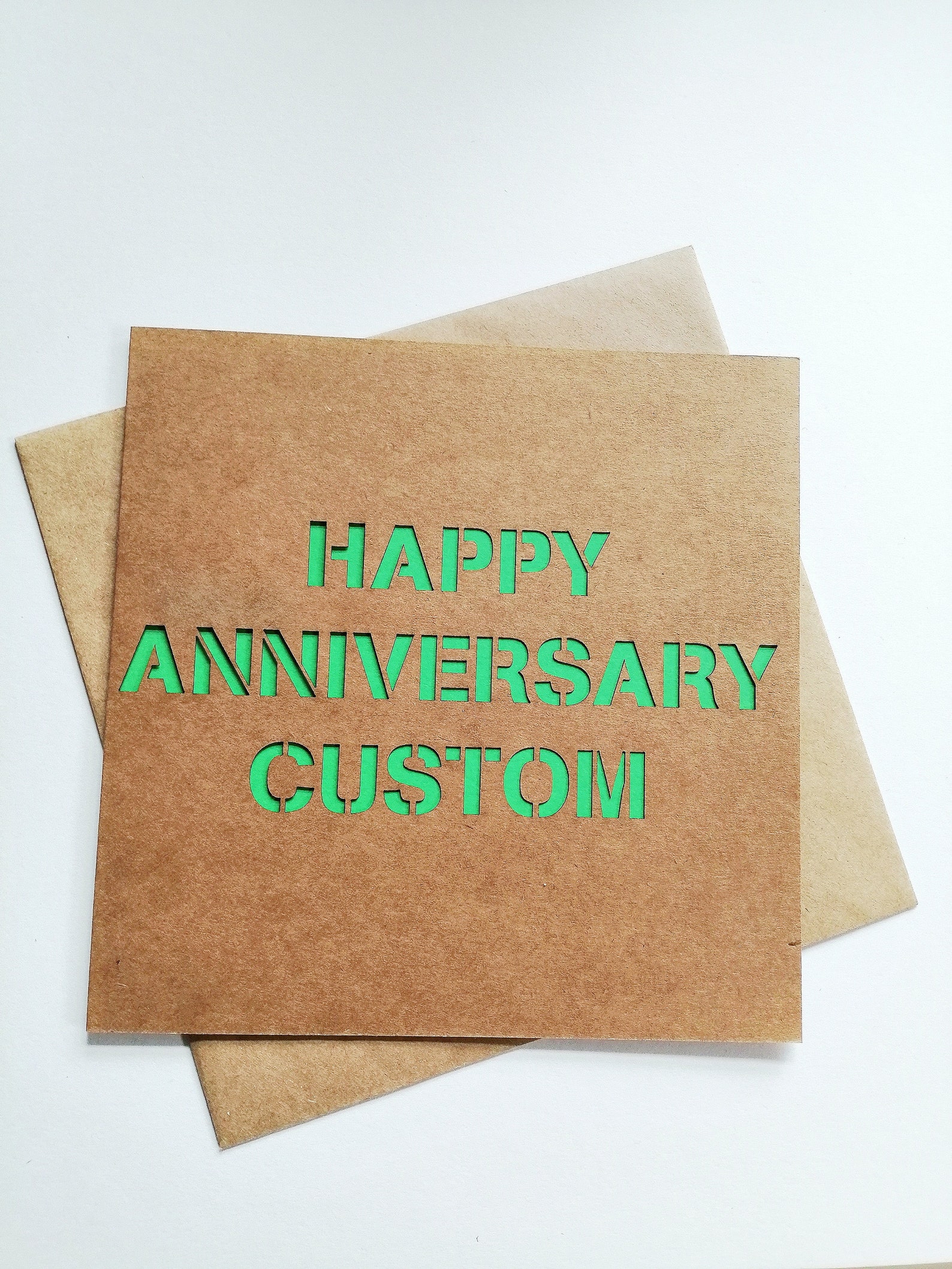 Personalised Laser Cut Anniversary Card Etsy