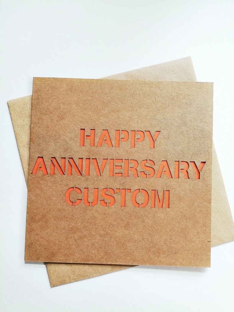 Personalised Laser Cut Anniversary Card Etsy