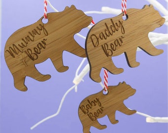 Polar bear Family Personalised Decoration set
