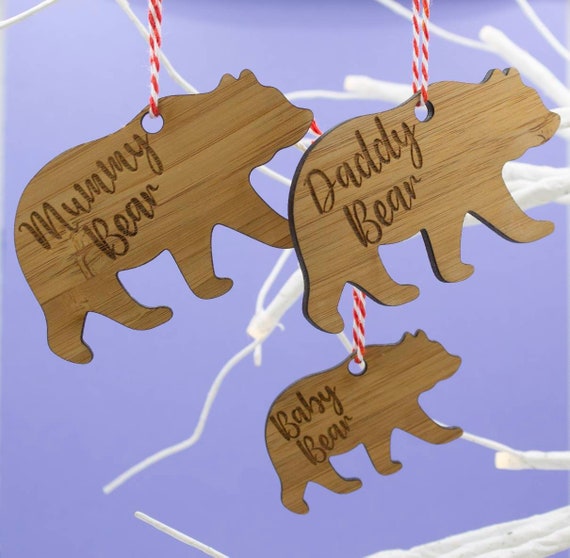 Polar bear Family Personalised Decoration set