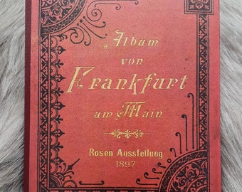 Leporello album "Frankfurt am Main" with lithographs of well-known sights