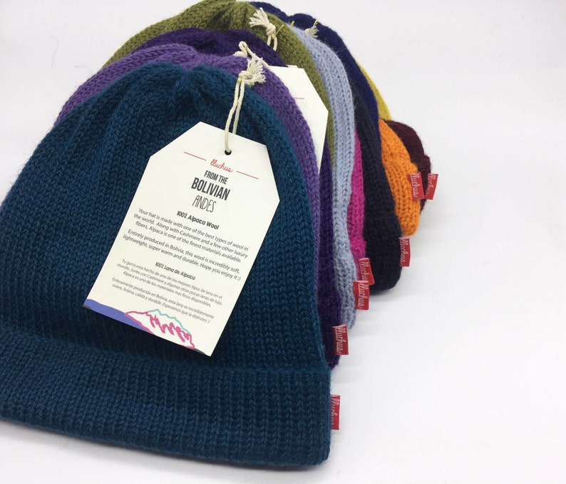 Purple Premium Quality Beanie Wool Winter Hat Handmade In The Andes Mountains 100 Alpaca Wool Very Limited Quantities Hats Caps Accessories Valresa Com