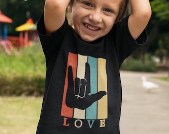 ASL Love Kids, ASL Love Kids Shirt, Sign Language Kids, Sign Love Youth Shirt, Love Shirt, Sign Language Gift, I Love You Sign, American Sig